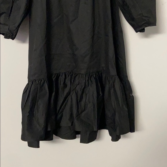 H&M black puff sleeve poplin mini dress - Picture 4 of 15